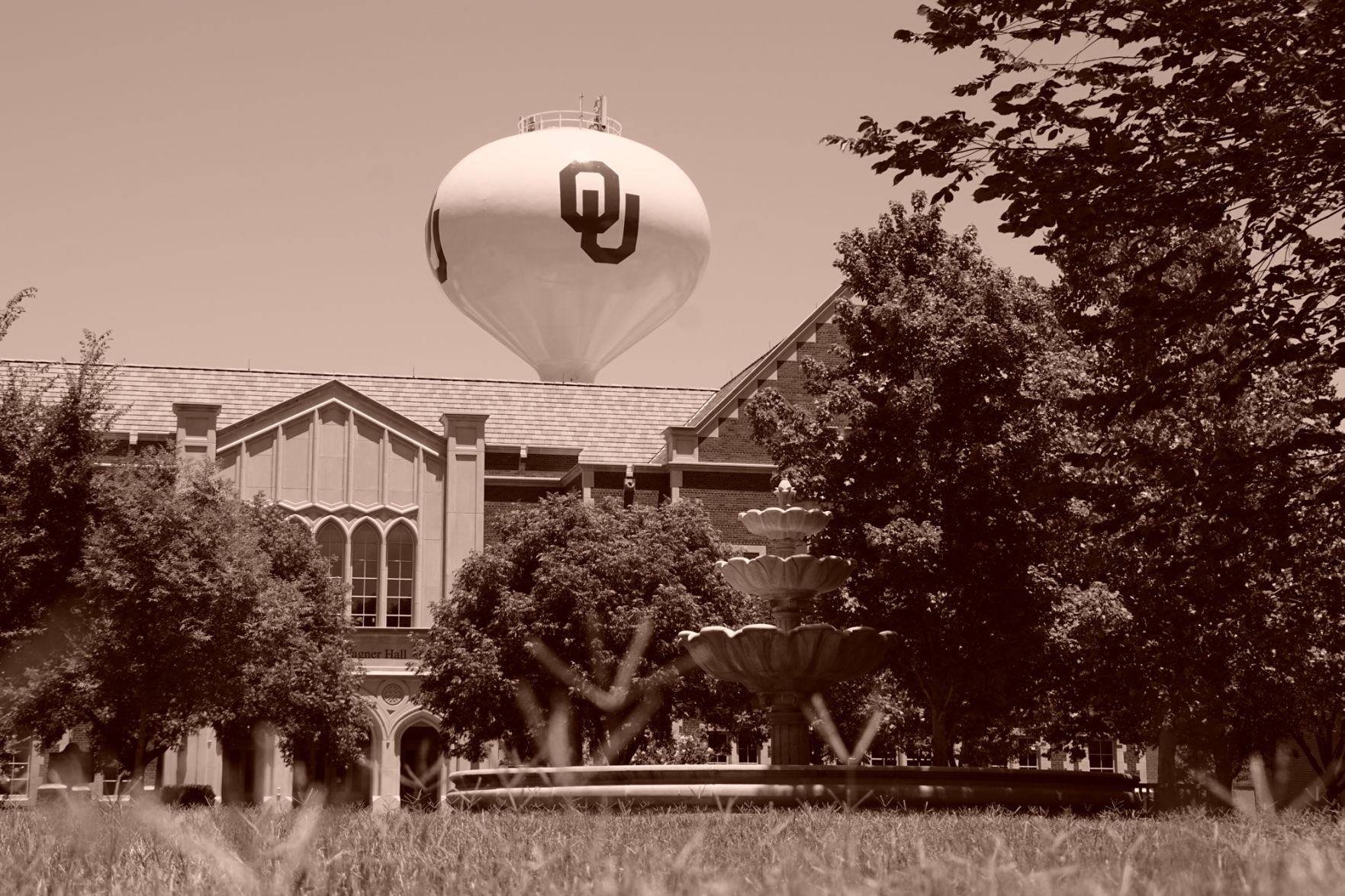 Water tower and fountain